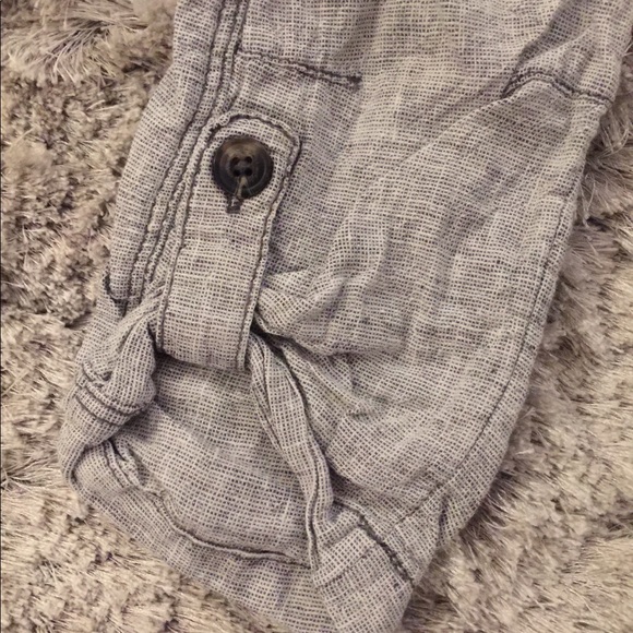 Gray linen toddler roll up pants - Picture 4 of 5